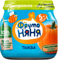 ПРОДУКТЫ ДЛЯ ДЕТЕЙ Фруто Фруто Няня пюре тыквы с 5+мес. 80гр. п