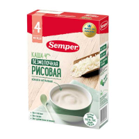 ПРОДУКТЫ ДЛЯ ДЕТЕЙ Сэмпер Сэмпер каша безмолочная рисовая с 4 мес. 180гр.
