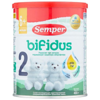 ПРОДУКТЫ ДЛЯ ДЕТЕЙ Сэмпер Сэмпер молочная смесь Bifidus 2 с 6+ мес.  400гр.