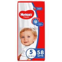 ПРОДУКТЫ ДЛЯ ДЕТЕЙ Хаггис Хаггис подгузники #5 (11-25 кг) classic  N58