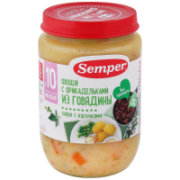 ПРОДУКТЫ ДЛЯ ДЕТЕЙ Сэмпер Сэмпер пюре овощи с фрикаде говядиной с 10мес190гр
