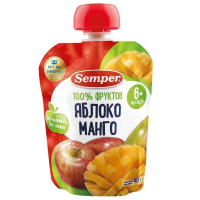 ПРОДУКТЫ ДЛЯ ДЕТЕЙ Сэмпер Сэмпер пюре яблоко и манго 6мес.+ 90гр.