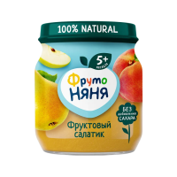 ПРОДУКТЫ ДЛЯ ДЕТЕЙ Фруто Фруто Няня пюре фруктовый салатик 100гр. 