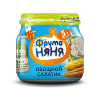 ПРОДУКТЫ ДЛЯ ДЕТЕЙ Фруто Фруто Няня пюре овощной  салатик 80гр. п