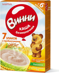ПРОДУКТЫ ДЛЯ ДЕТЕЙ Винни Винни каша безмол. 7 злаков с 6м, 200г