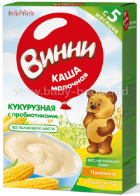 ПРОДУКТЫ ДЛЯ ДЕТЕЙ Винни Винни каша молочная кукурузная с 5м,200 г
