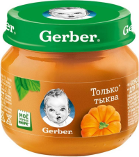 ПРОДУКТЫ ДЛЯ ДЕТЕЙ Гербер Гербер пюре из тыквы с 4 месяцев, 80г 3406