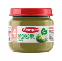 ПРОДУКТЫ ДЛЯ ДЕТЕЙ Сэмпер Сэмпер пюре брокколи с 4 мес.  80гр