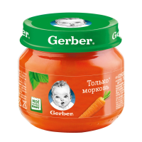 ПРОДУКТЫ ДЛЯ ДЕТЕЙ Гербер Гербер пюре из моркови 80г 3446
