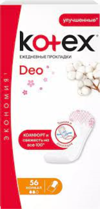 КОСМЕТИКА Котекс Котекс прокладки Super Slim liners 56шт. 8074