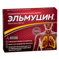 ЛЕКАРСТВЕННЫЕ СРЕДСТВА Эльмуцин Эльмуцин капс. 300мг  x10