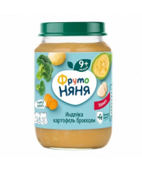 ПРОДУКТЫ ДЛЯ ДЕТЕЙ Фруто Фруто Няня пюре индейка картофель брокколи 9м+ 190г