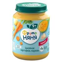 ПРОДУКТЫ ДЛЯ ДЕТЕЙ Фруто Фруто Няня пюре цыпленок картофель морковь 9м+ 190г