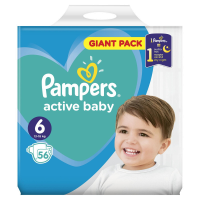 ПРОДУКТЫ ДЛЯ ДЕТЕЙ Памперс Памперс подгузники #6 большой с жемч. гран. (13-18кг)  N56