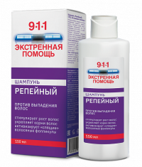 КОСМЕТИКА 911 911 Репейный шампунь от выпадения волос 150мл Мир