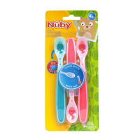 ПРОДУКТЫ ДЛЯ ДЕТЕЙ Нуби Нуби ложка для кормления 3шт 3м+ 5235