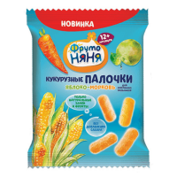 ПРОДУКТЫ ДЛЯ ДЕТЕЙ Фруто Фруто Няня кукурузные палочки яблоко морковь12м+ 20г