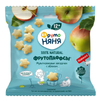 ПРОДУКТЫ ДЛЯ ДЕТЕЙ Фруто Фруто Няня фрутопаффсы мультизлаковые с яблоком 12м+ 21г