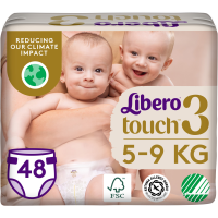 ПРОДУКТЫ ДЛЯ ДЕТЕЙ Либеро Либеро подгузники Touch #3 5-9кг N48 (79006)