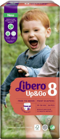 ПРОДУКТЫ ДЛЯ ДЕТЕЙ Либеро Либеро трусики UP&GO #8 19-30кг N26 (80067)