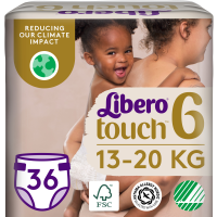 ПРОДУКТЫ ДЛЯ ДЕТЕЙ Либеро Либеро подгузники Touch #6 (13-20кг) N36 (79010)