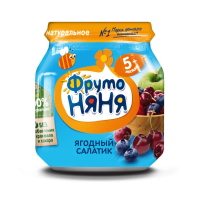 ПРОДУКТЫ ДЛЯ ДЕТЕЙ Фруто Фруто Няня пюре Ягодный салатик  5м+ 100г