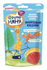 ПРОДУКТЫ ДЛЯ ДЕТЕЙ Фруто Фруто Няня фруктовый клубочек, яблоко, клубника 12м+ 15г