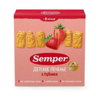 ПРОДУКТЫ ДЛЯ ДЕТЕЙ Сэмпер Сэмпер детское печенье клубника 6 мес.  125гр