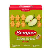ПРОДУКТЫ ДЛЯ ДЕТЕЙ Сэмпер Сэмпер детское печенье яблоко 12 мес.  80гр