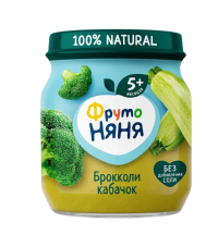 ПРОДУКТЫ ДЛЯ ДЕТЕЙ Фруто Фруто Няня пюре брокколи кабачок 110г