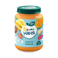 ПРОДУКТЫ ДЛЯ ДЕТЕЙ Фруто Фруто Няня пюре спагетти болоньезе 10м+190г