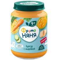 ПРОДУКТЫ ДЛЯ ДЕТЕЙ Фруто Фруто Няня пюре булгур с индейкой 9м+190г
