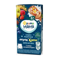 ПРОДУКТЫ ДЛЯ ДЕТЕЙ Фруто Фруто Няня каша молоч. 5 злаков с лесными ягодами питьевая П/С6м+0,2л