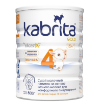 ПРОДУКТЫ ДЛЯ ДЕТЕЙ Кабрита Кабрита голд 4 смесь на основе козьего молока 18м+ 800г