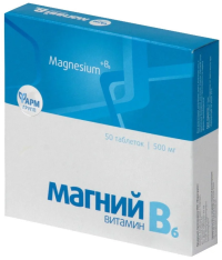 ЛЕКАРСТВЕННЫЕ СРЕДСТВА Магний Магний B6 форте таб.x 50