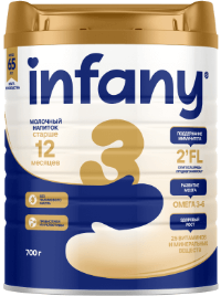 ПРОДУКТЫ ДЛЯ ДЕТЕЙ Инфани Инфани 3 сухой молочный напиток 12м+ 700г.