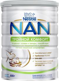 ПРОДУКТЫ ДЛЯ ДЕТЕЙ НАН НАН тройной комфорт с рождения 800г