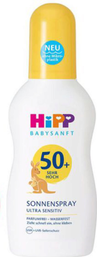ПРОДУКТЫ ДЛЯ ДЕТЕЙ Хипп Хипп Бейбисанфт солнцезащитный спрей SPF 50+ 150мл (90803)