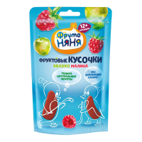 ПРОДУКТЫ ДЛЯ ДЕТЕЙ Фруто Фруто Няня фруктовые кусочки яблоко малина 12м+ 15г 