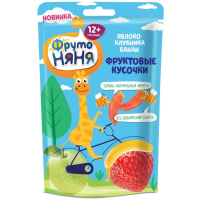 ПРОДУКТЫ ДЛЯ ДЕТЕЙ Фруто Фруто Няня фруктовые кусочки ябл. клубника  банан 12м+15г 