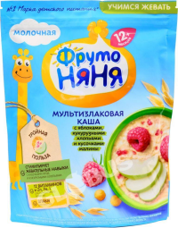 ПРОДУКТЫ ДЛЯ ДЕТЕЙ Фруто Фруто Няня каша мол. мултизлак ябл. кук. малина 12м+ 200г