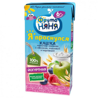 ПРОДУКТЫ ДЛЯ ДЕТЕЙ Фруто Фруто няня.кашка я проснулся мол-. овс.с ябл.мал.черн.6м+ 0,2л