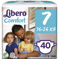 ПРОДУКТЫ ДЛЯ ДЕТЕЙ Либеро Либеро подгузники #7 (16-26кг)  N40  (8210)