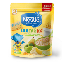 ПРОДУКТЫ ДЛЯ ДЕТЕЙ Нестле Нестле каша мол шагайка 5 зл.ябл.бан.груша з/п 200г12м 3191
