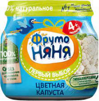 ПРОДУКТЫ ДЛЯ ДЕТЕЙ Фруто Фруто Няня пюре цветная капуста 80г