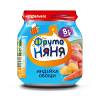ПРОДУКТЫ ДЛЯ ДЕТЕЙ Фруто Фруто Няня пюре индейка овощи 100г