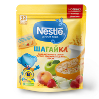 ПРОДУКТЫ ДЛЯ ДЕТЕЙ Нестле Нестле каша мол шагайка 5зл.ябл.земл.персик з/п .200г 3195
