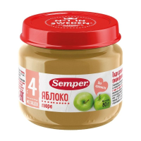 ПРОДУКТЫ ДЛЯ ДЕТЕЙ Сэмпер Сэмпер пюре яблок с 4мес. 80гр