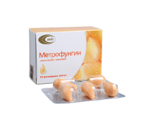 ЛЕКАРСТВЕННЫЕ СРЕДСТВА Метрофунгин Метрофунгин капс. вагинальные 100мг+100мг x 10
