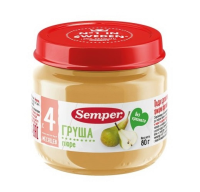 ПРОДУКТЫ ДЛЯ ДЕТЕЙ Сэмпер Сэмпер пюре груши 4 мес.  80гр